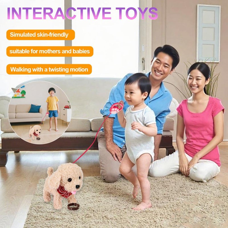 2026 Upgrade Hopping Dog Realistic Robot Puppy,Interactive Electronic Plush Puppy Toy with Realistic Touch Sensing,Voice Mimic,Lifelike Sounds,Tongue & Licking Motion,Christmas Toy Gift for Girls Boys - Image 2